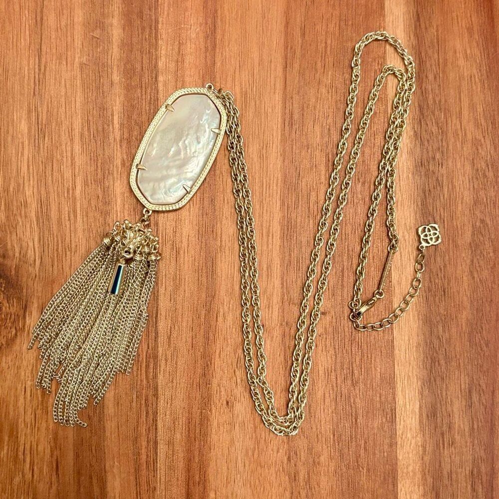 Kendra Scott | Rayne Necklace | Mother of Pearl | Gold | 40” Adjustable